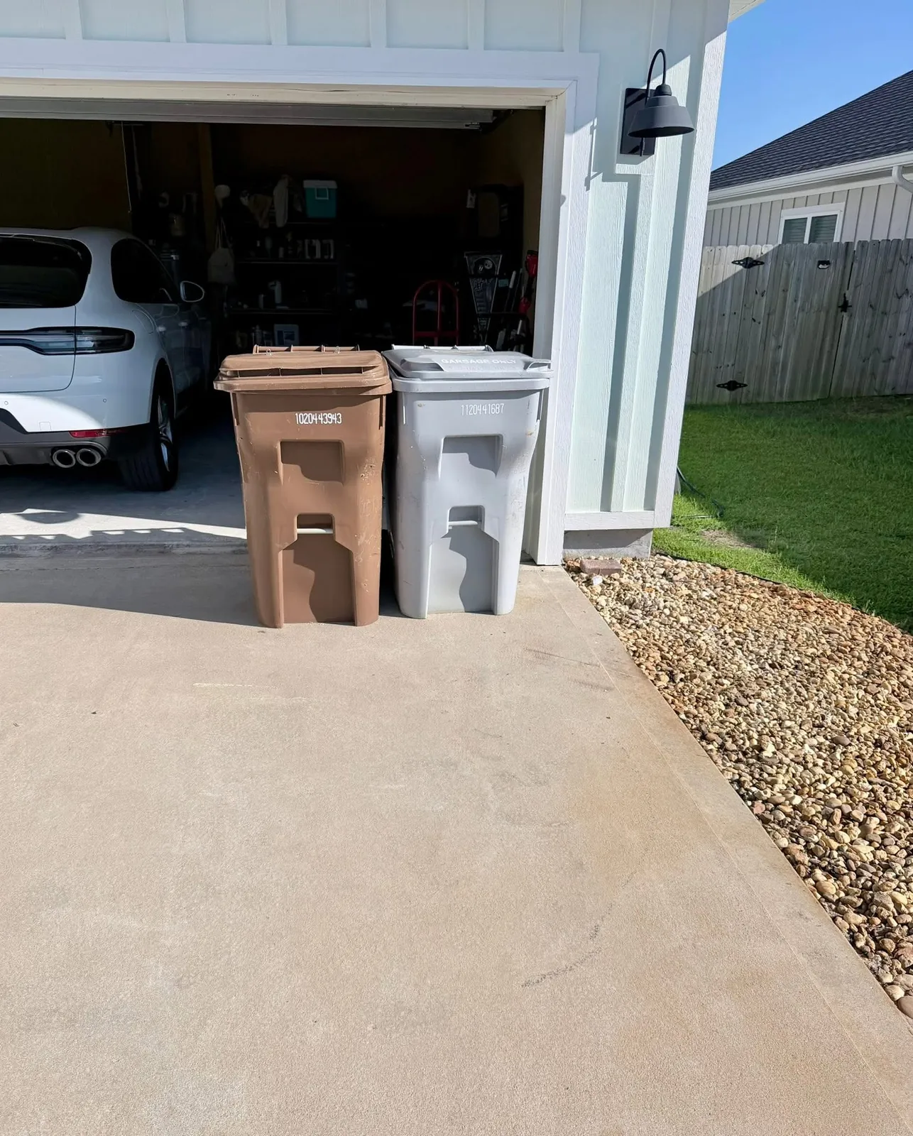 Clean driveway after curbside service